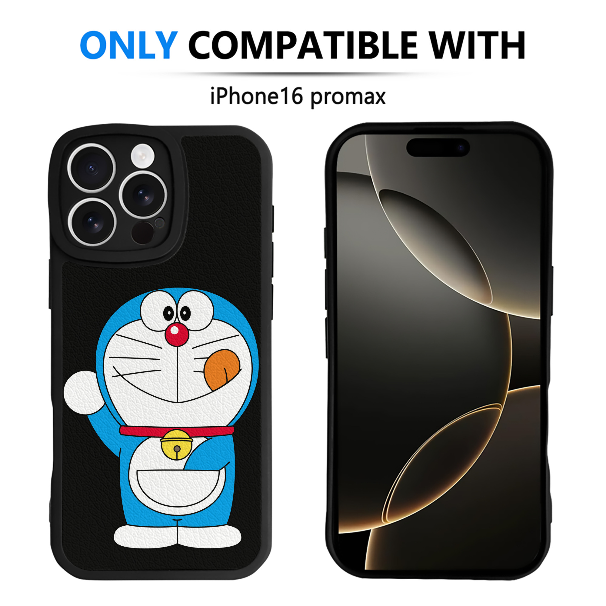 （画像用） ドラえもん Doraemon 【iPhone 16シリーズ対応】シリコンスマホケース（レザー調） 材質：シリコン
